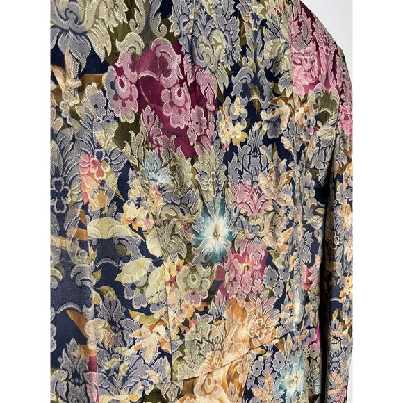 Vtg. Leslie Fay Floral Blazer SZ 8 - Picture 8 of 9